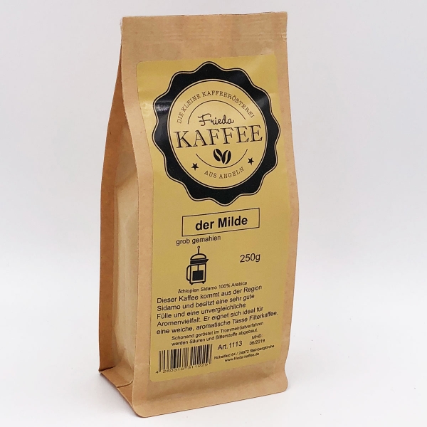 Der Milde / Äthiopien Sidamo 250g grob gemahlen für French Press