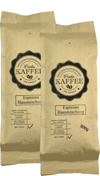 Espresso Hausmischung 1kg ganze Bohnen