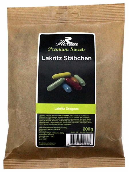 Rexim Lakritz Stäbchen 200g